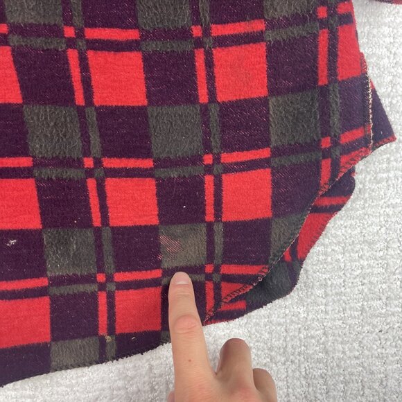 Vintage Champion Flannel Shirt Mens Size 15 1/2 Red 1970 Distressed Plaid (Read - Picture 6 of 16